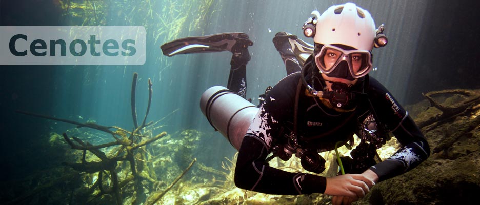 diving cenotes with deep deep down